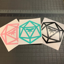 Load image into Gallery viewer, Arcane Fey d20 Vinyl Sticker