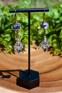 Handmade Dice Earrings - Bronze and Shimmery