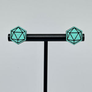 D&D d20 Colorful Stud Earrings