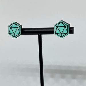 D&D d20 Colorful Stud Earrings