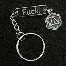 Load image into Gallery viewer, d20 Fuck! Keychain
