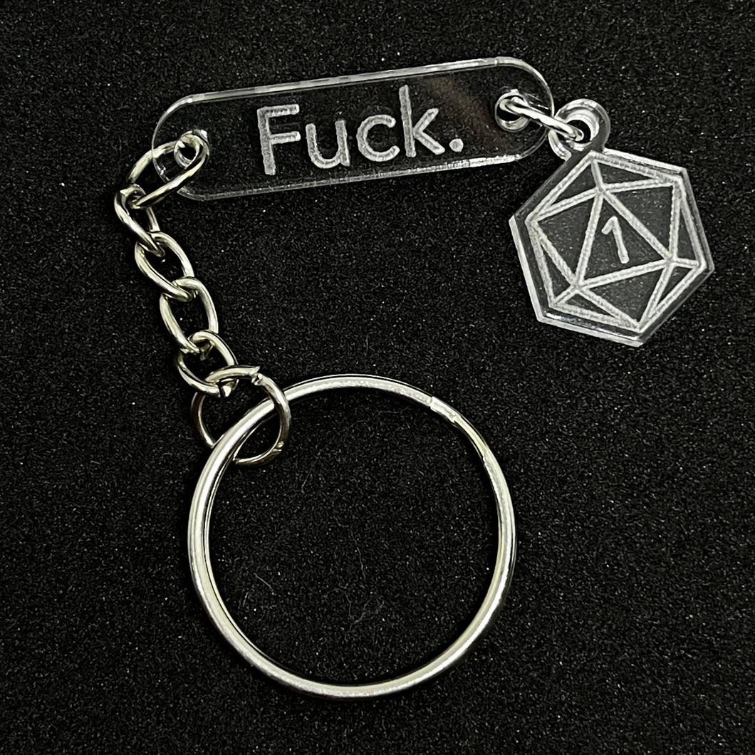 d20 Fuck! Keychain