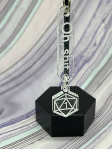 d20 Oh, shit. Keychain